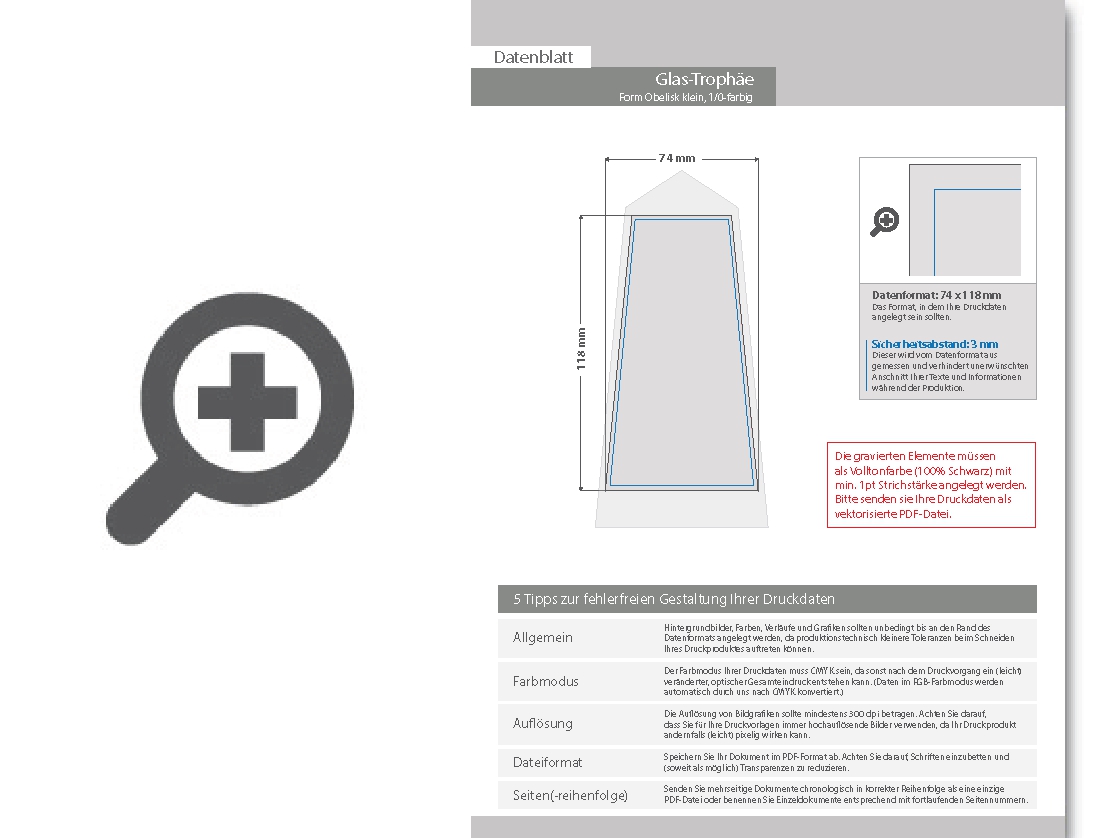Product Bild glas-troph__e_obelisk_klein__11_0_x_18_0_cm_mit_einseitiger_lasergravur